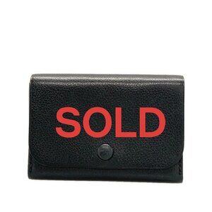 HERMES - Black Chevre square K Card Case 316-051625